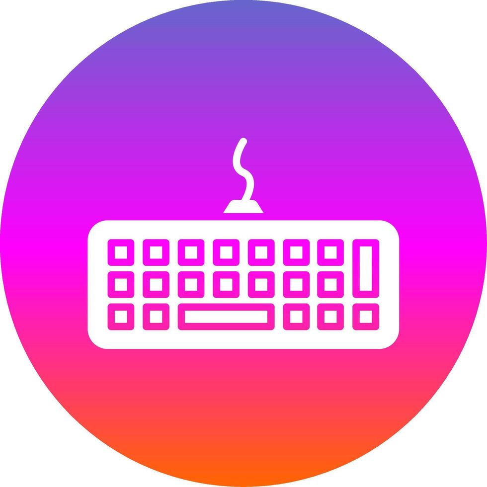 Tastatur Glyphe Gradient Kreis Symbol Design vektor