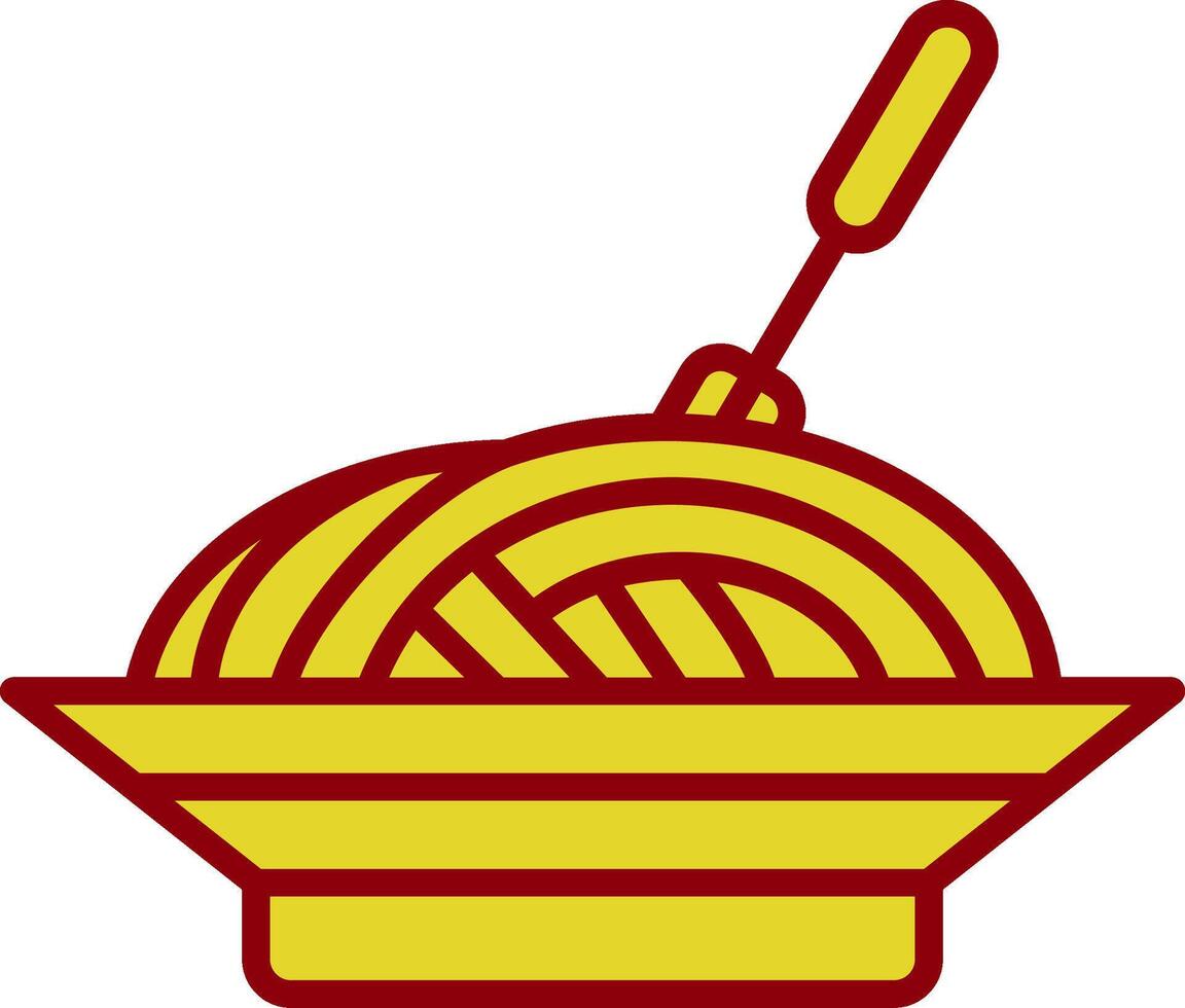 Spaghetti Jahrgang Symbol Design vektor