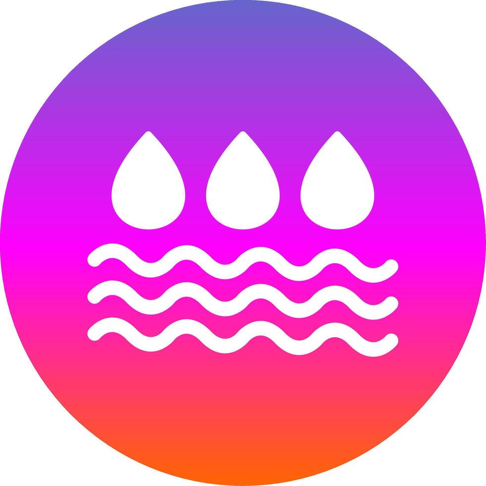 Wasser Glyphe Gradient Kreis Symbol Design vektor