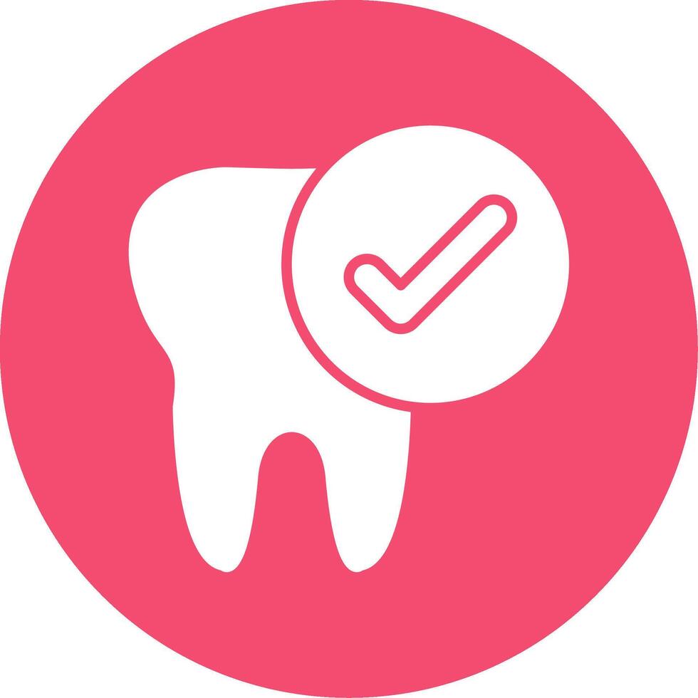 tand mång Färg cirkel ikon vektor