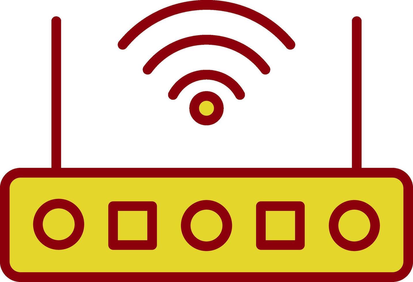 W-lan Router Jahrgang Symbol Design vektor