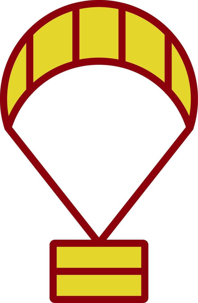 Gleitschirmfliegen Jahrgang Symbol Design vektor