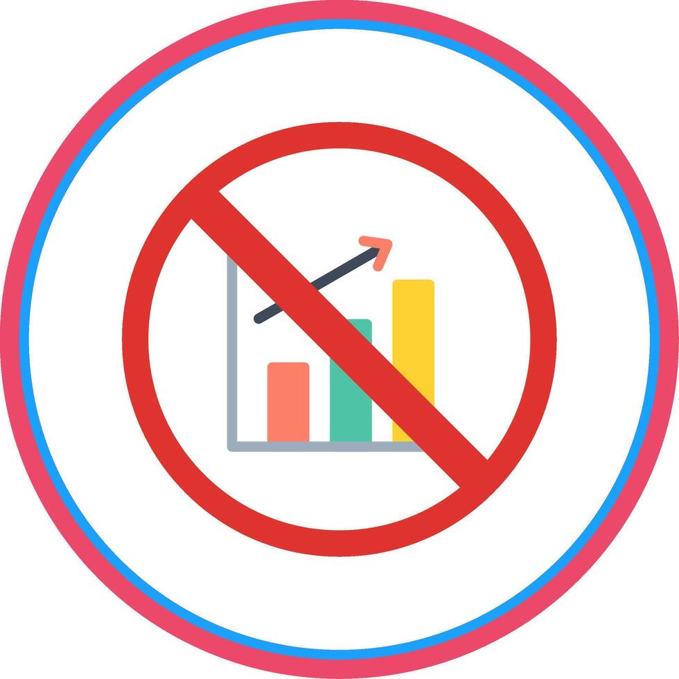 förbjuden tecken platt cirkel ikon vektor