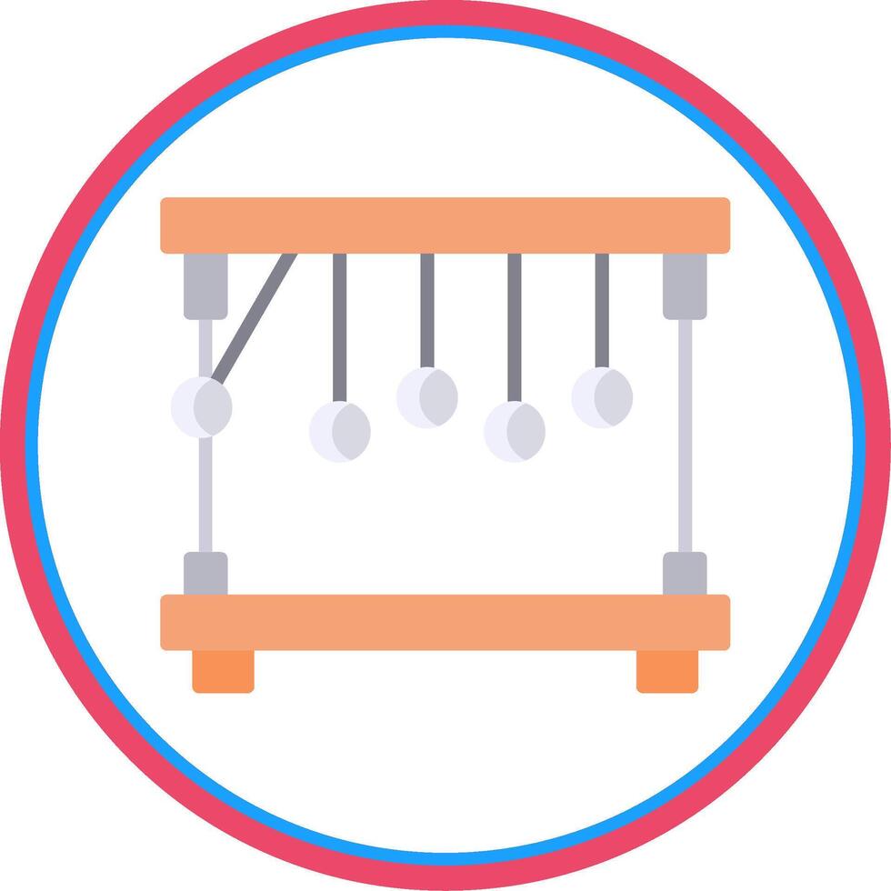 pendel platt cirkel ikon vektor