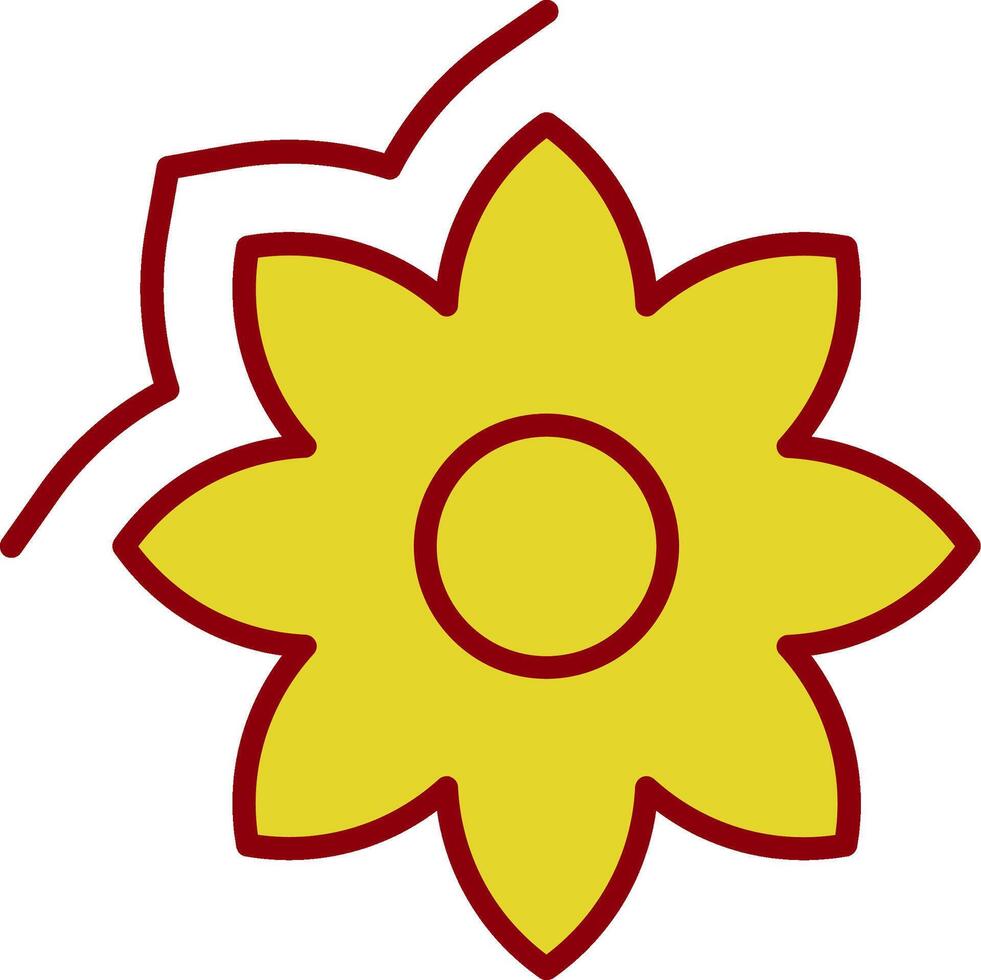 Blume Jahrgang Symbol Design vektor