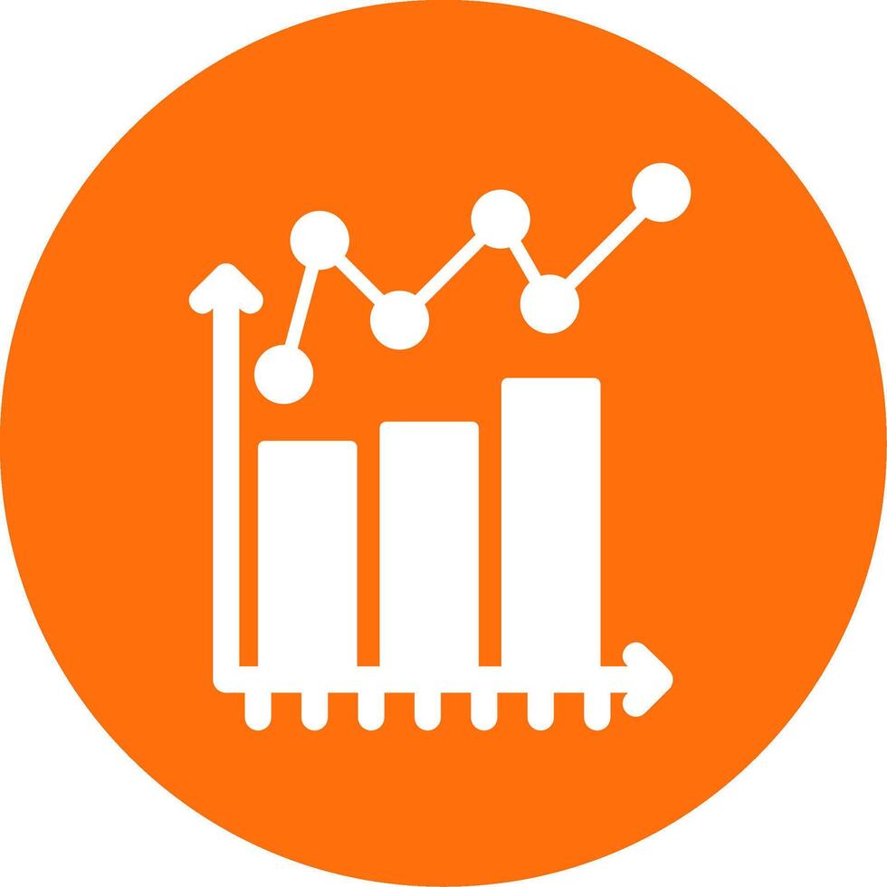 bar Diagram mång Färg cirkel ikon vektor