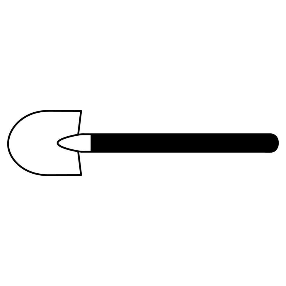 spade, skyffel linje ikon isolerat på vit vektor