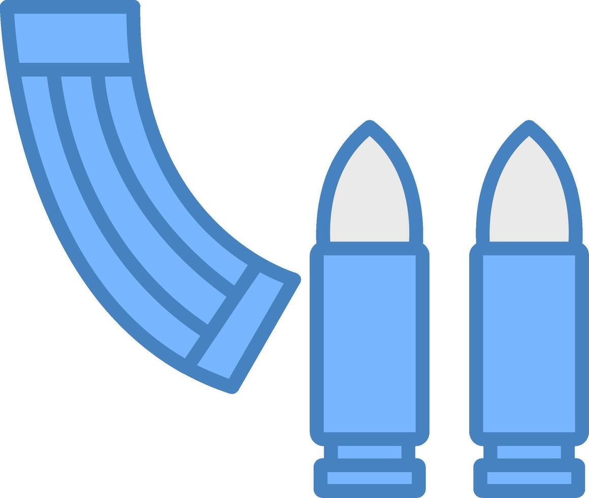 Munition Linie gefüllt Blau Symbol vektor