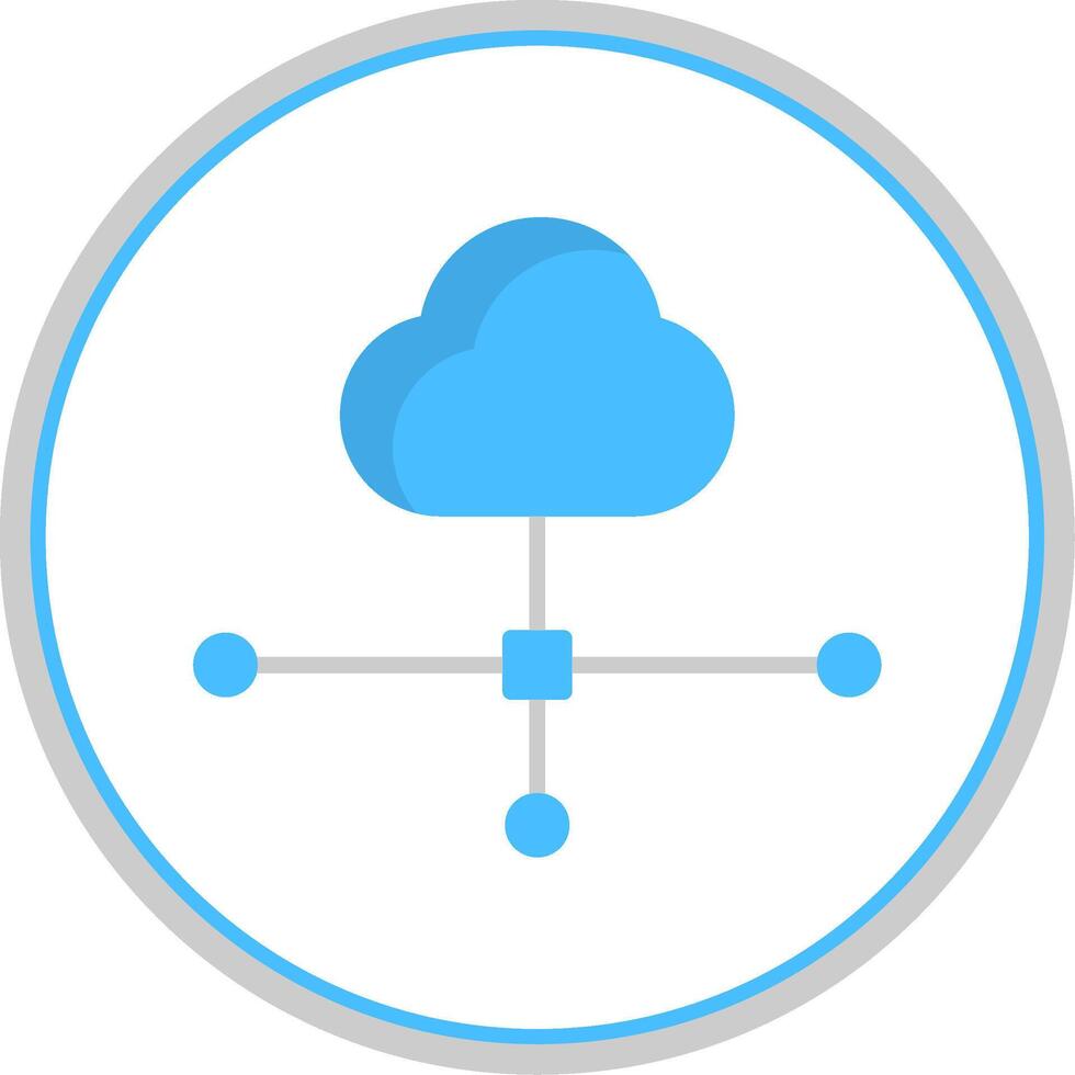 Wolke Verbindung eben Kreis Symbol vektor