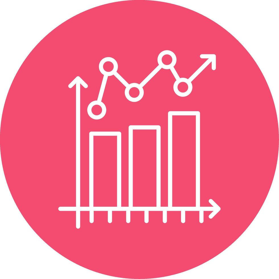 bar Diagram mång Färg cirkel ikon vektor