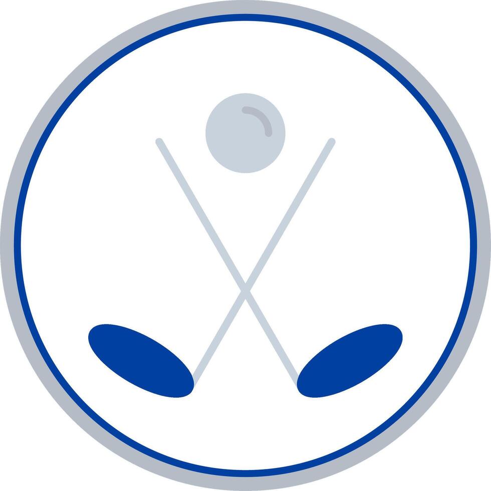 golf platt cirkel ikon vektor