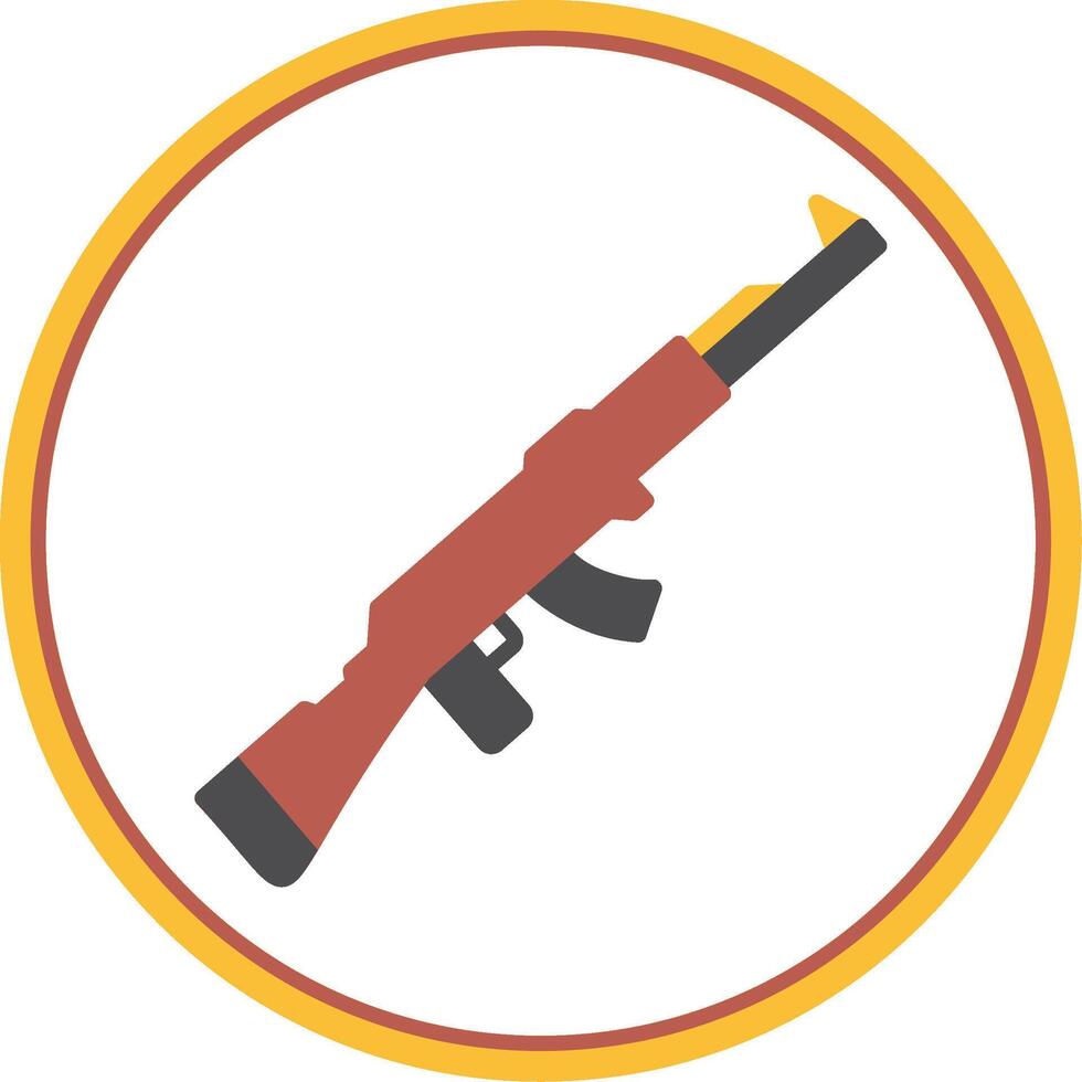 Gewehr eben Kreis Symbol vektor