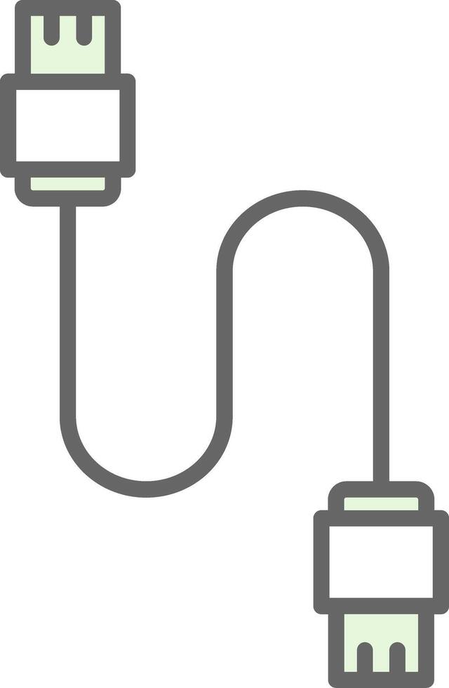 databas kabel- fylla ikon design vektor