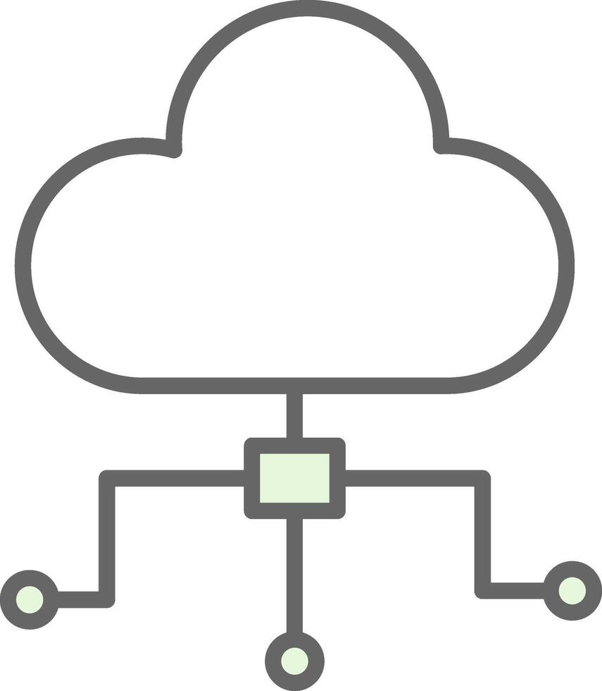 Wolke Computing Stutfohlen Symbol Design vektor