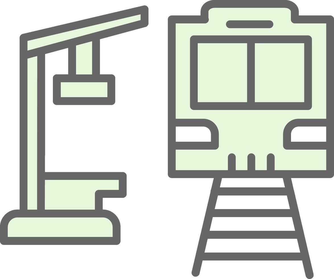 Zug Bahnhof Stutfohlen Symbol Design vektor