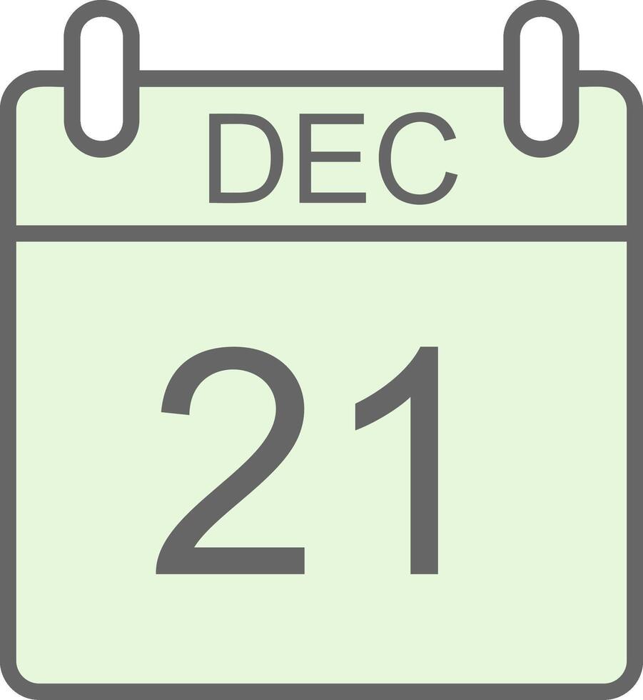 december fylla ikon design vektor