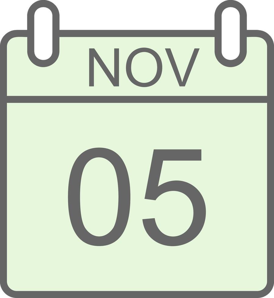 november fylla ikon design vektor