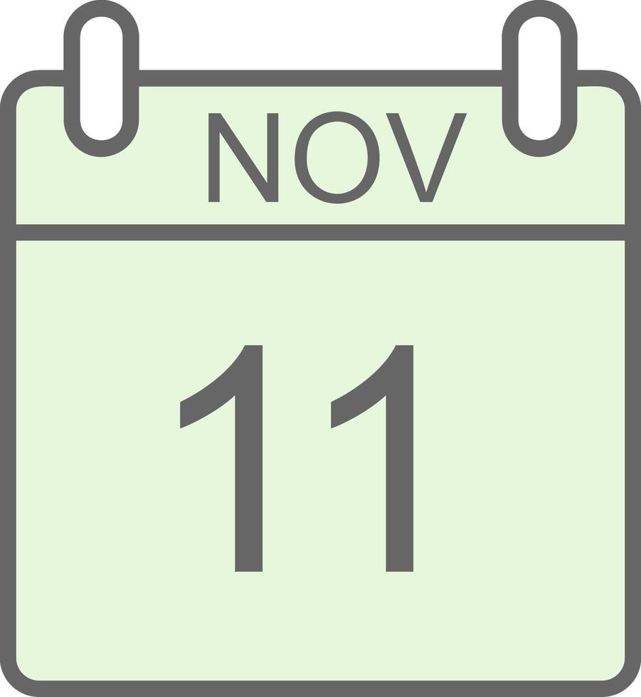november fylla ikon design vektor