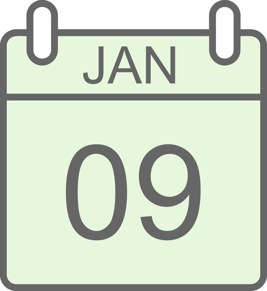 januari fylla ikon design vektor
