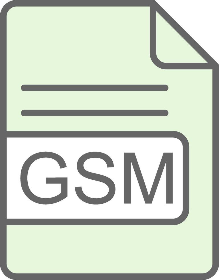 gsm Datei Format Stutfohlen Symbol Design vektor