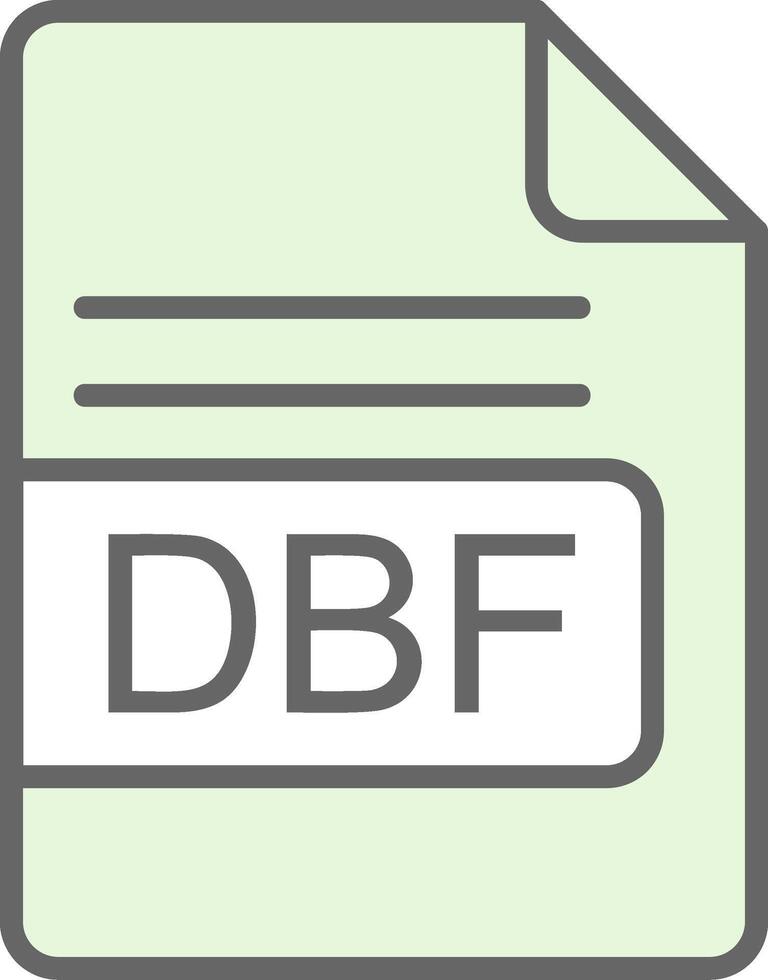 dbf Datei Format Stutfohlen Symbol Design vektor