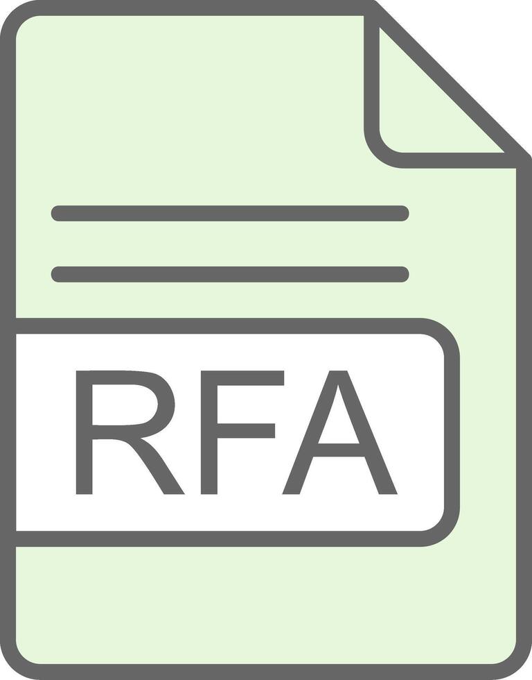 rfa Datei Format Stutfohlen Symbol Design vektor