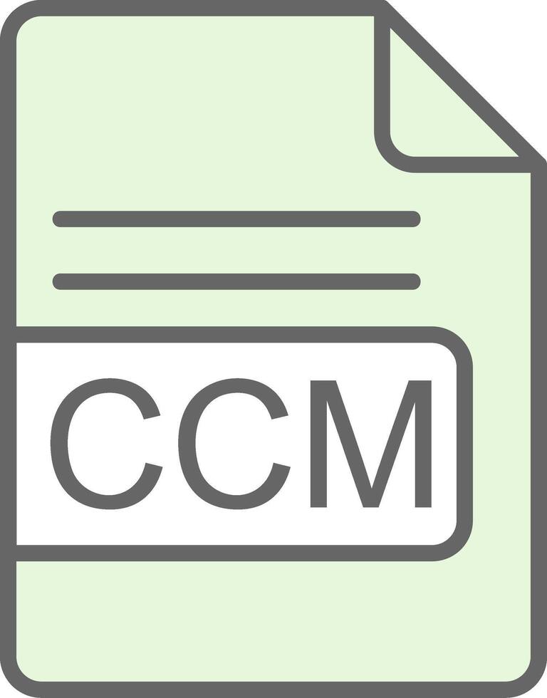 ccm Datei Format Stutfohlen Symbol Design vektor