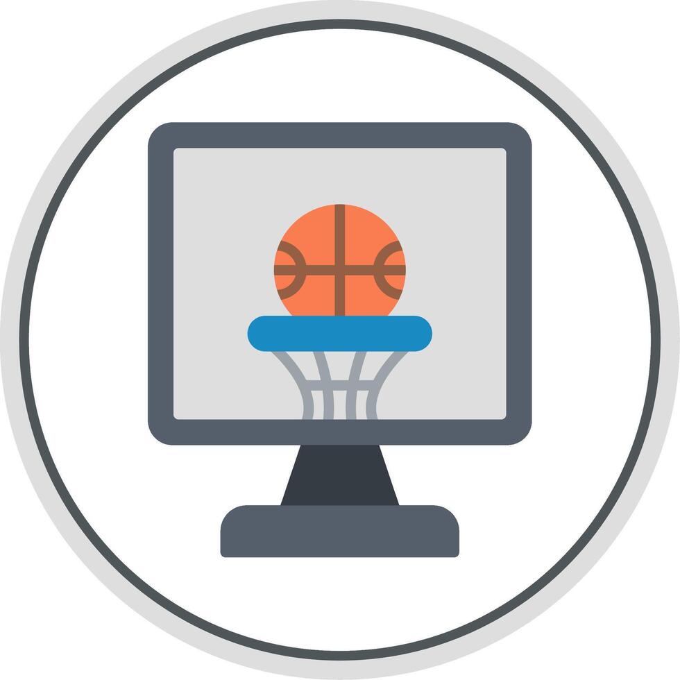 Basketball eben Kreis Symbol vektor