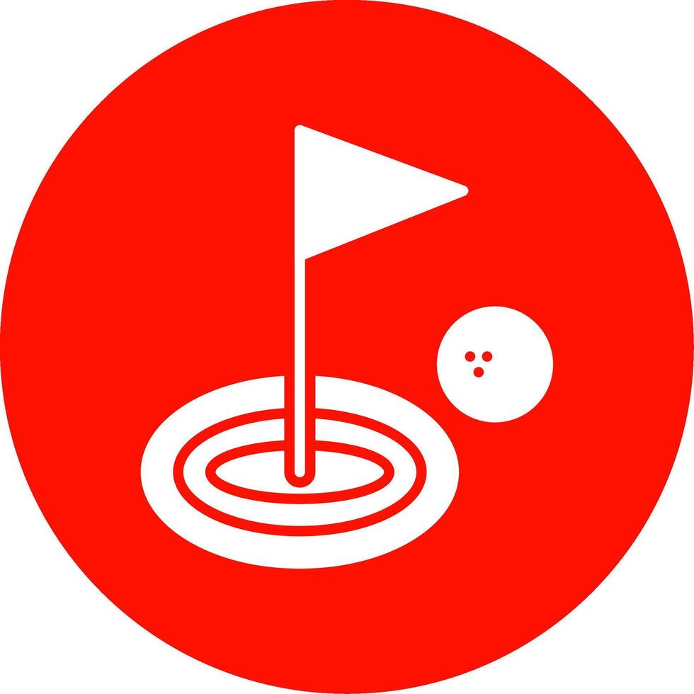 golf mång Färg cirkel ikon vektor