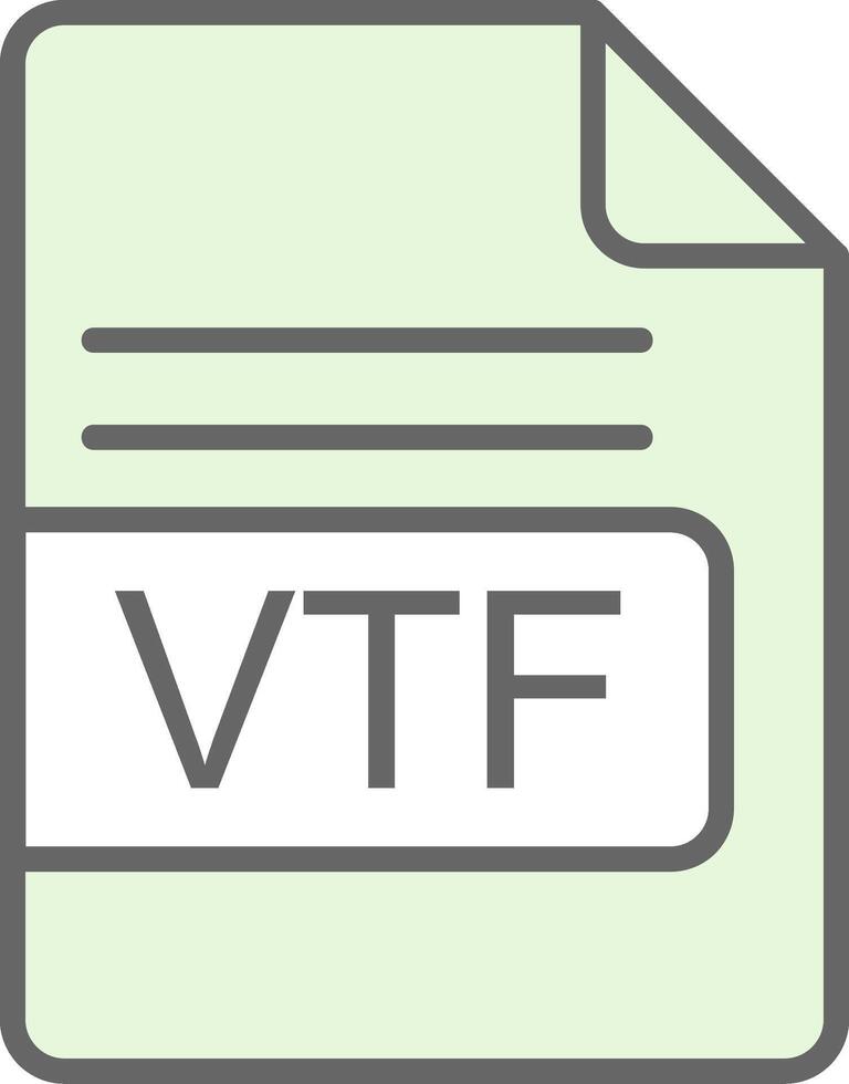 vtf Datei Format Stutfohlen Symbol Design vektor