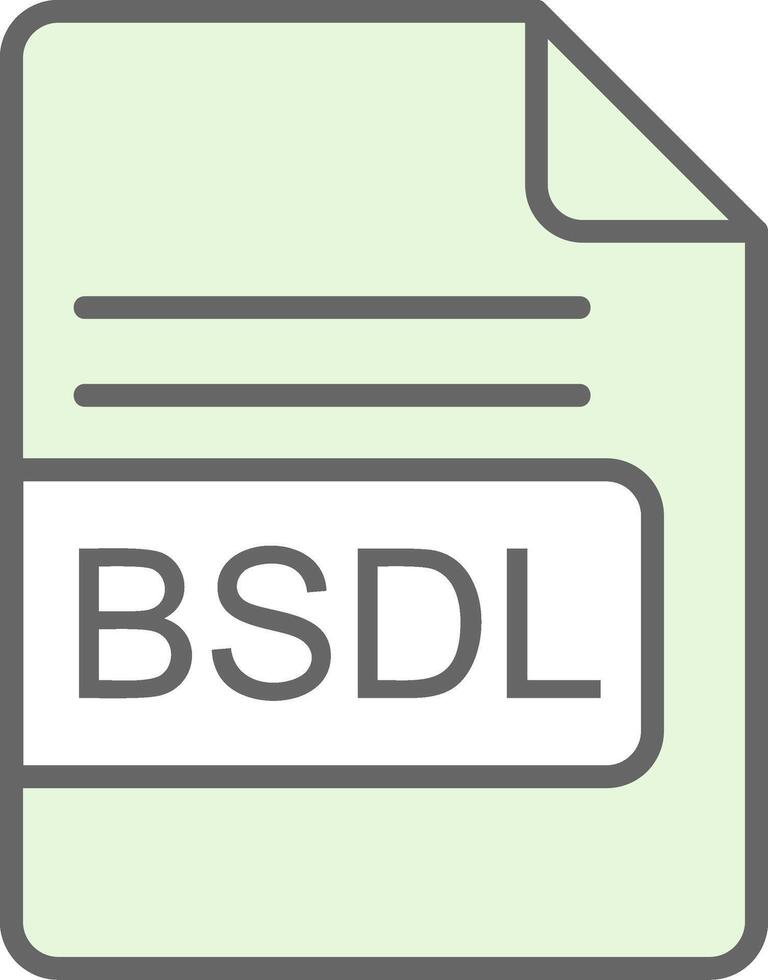 bsdl Datei Format Stutfohlen Symbol Design vektor