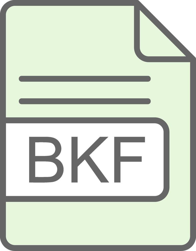 bkf Datei Format Stutfohlen Symbol Design vektor