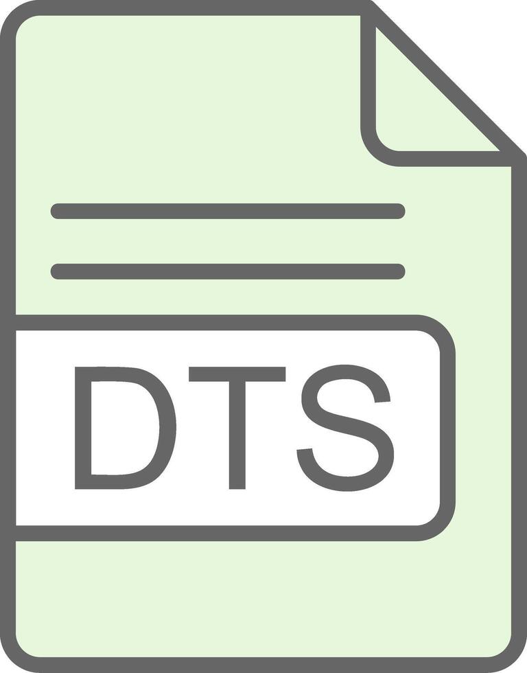 dts Datei Format Stutfohlen Symbol Design vektor