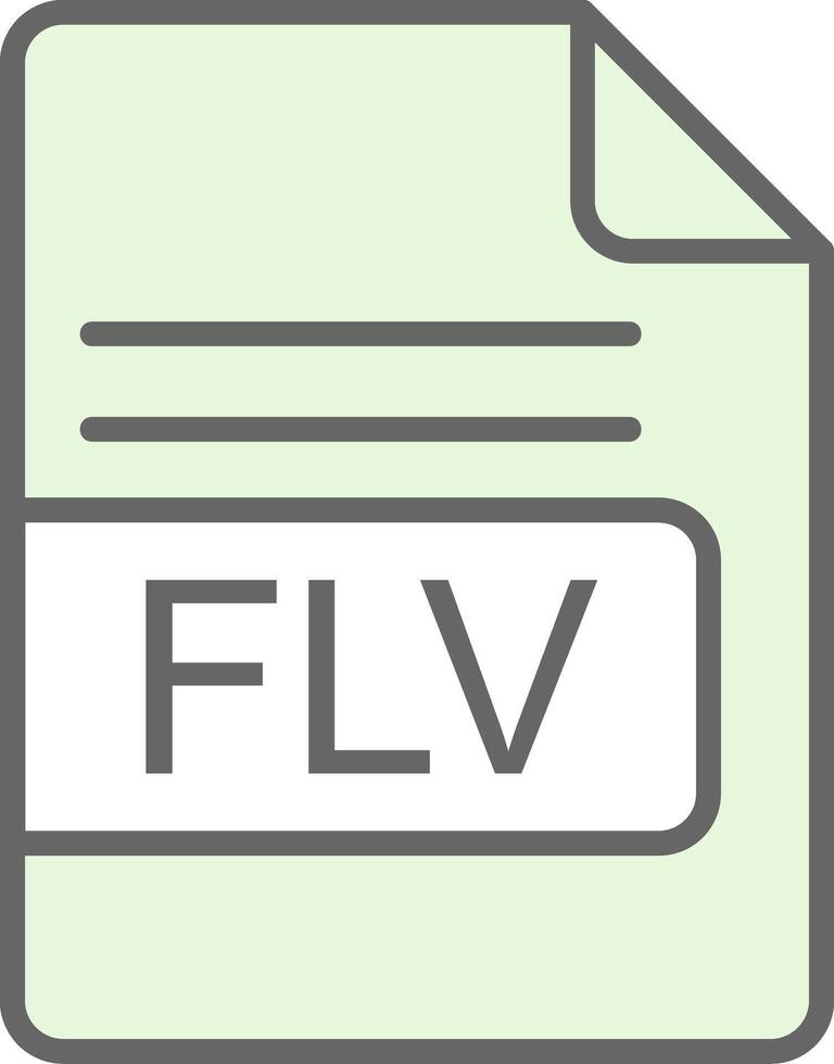 flv Datei Format Stutfohlen Symbol Design vektor