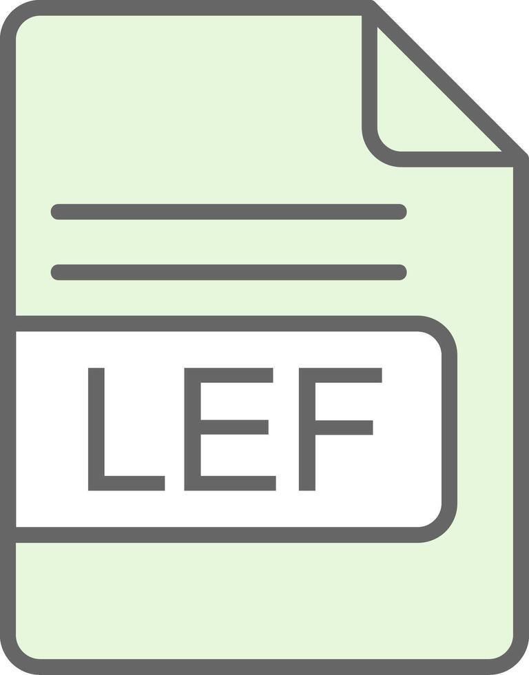 lef Datei Format Stutfohlen Symbol Design vektor