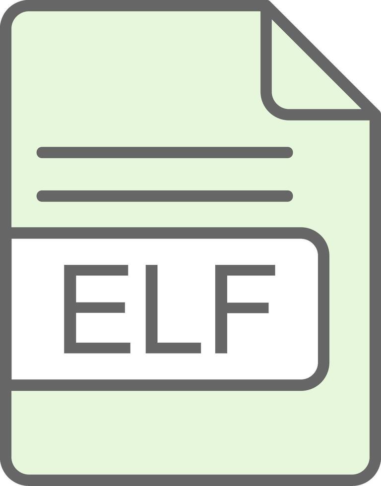 Elf Datei Format Stutfohlen Symbol Design vektor