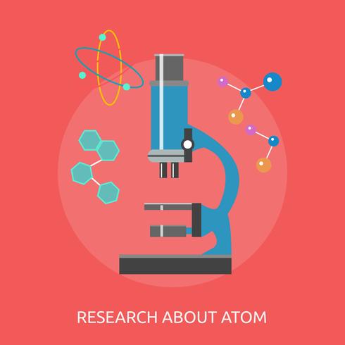 Forskning Atom Konceptuell illustration Design vektor