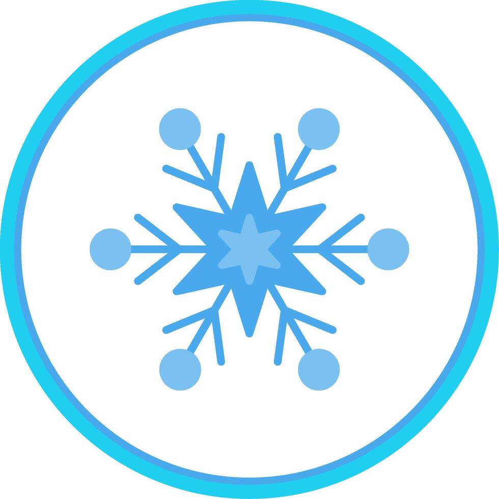 Schneeflocke eben Kreis Symbol vektor