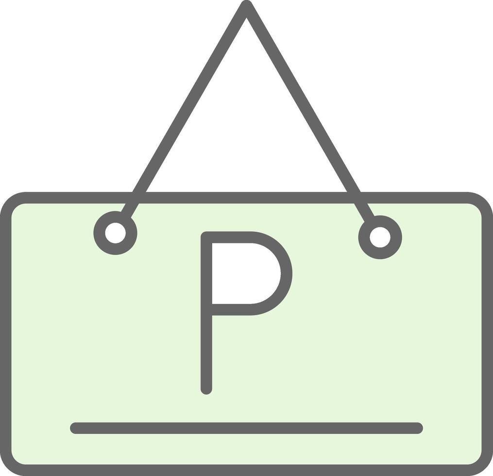 Parkplatz Stutfohlen Symbol Design vektor