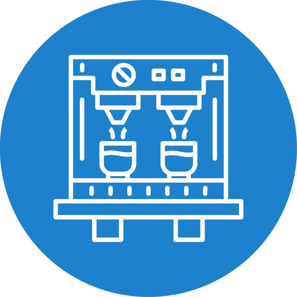 Kaffee Maschine multi Farbe Kreis Symbol vektor