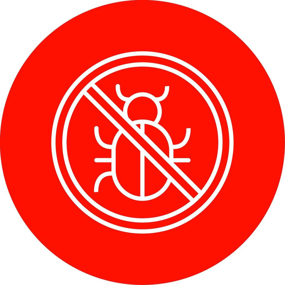 Nej insekt mång Färg cirkel ikon vektor