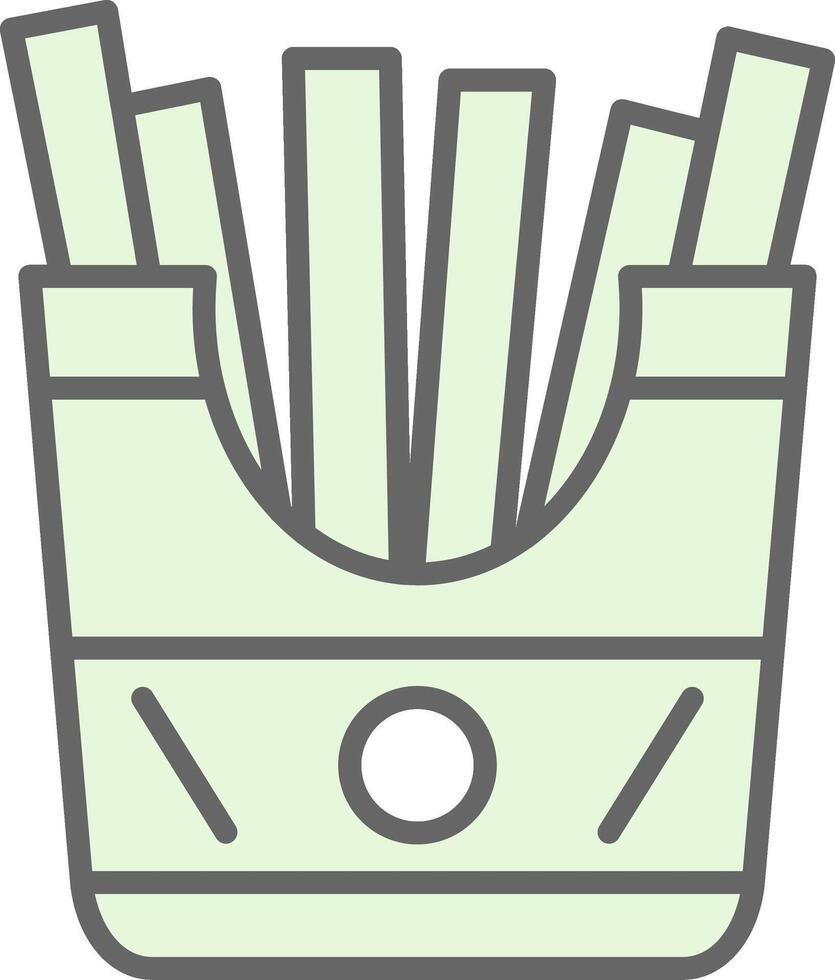 Französisch Fritten Stutfohlen Symbol Design vektor