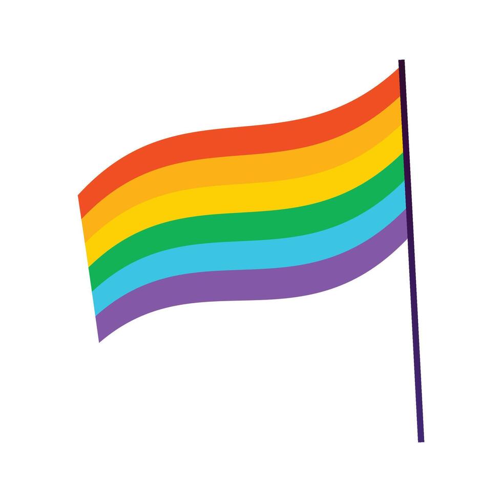 Regenbogen Flagge Illustration Element auf Weiß vektor