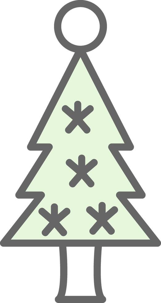 jul träd fylla ikon design vektor