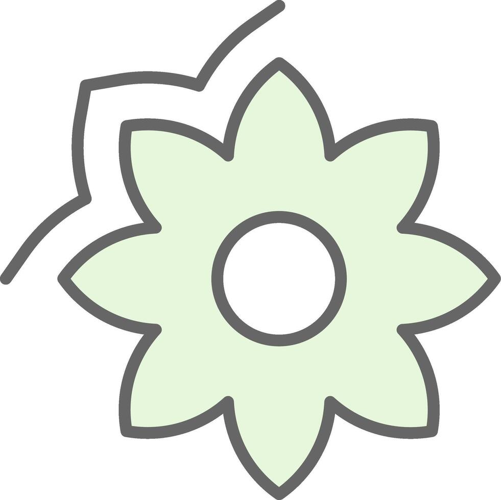 blomma fylla ikon design vektor