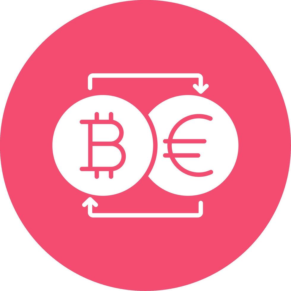 bitcoin växlare mång Färg cirkel ikon vektor