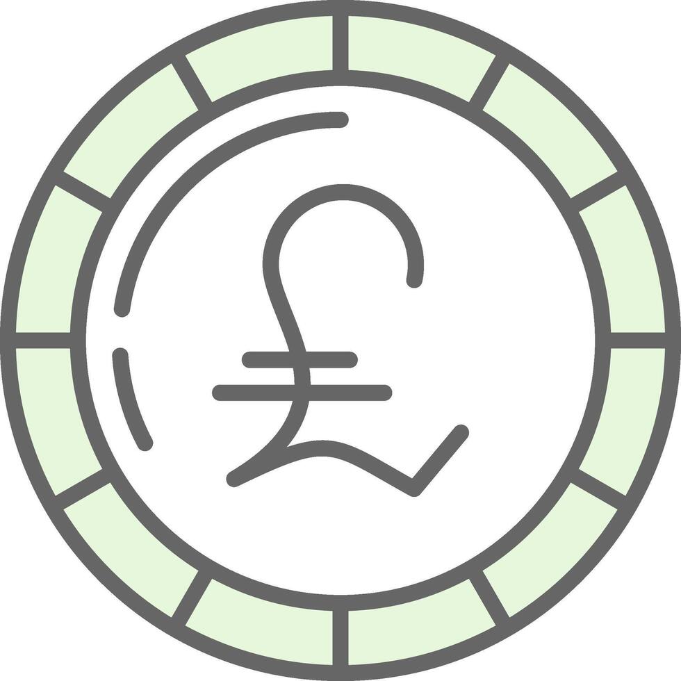 pund mynt fylla ikon design vektor