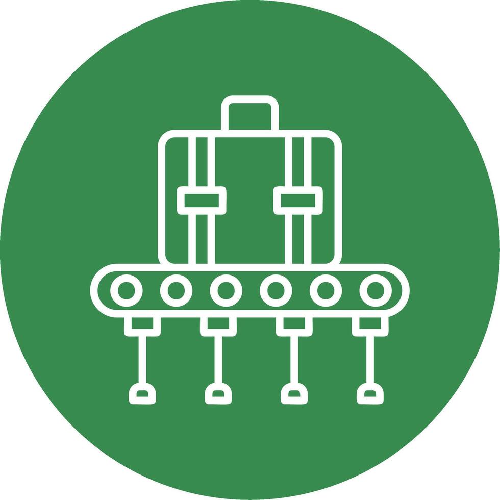 Gepäck Förderer multi Farbe Kreis Symbol vektor