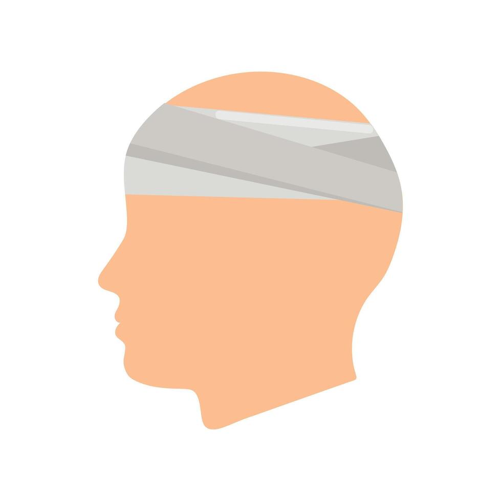 huvud injuri injuri ikon ClipArt avatar logotyp isolerat illustration vektor