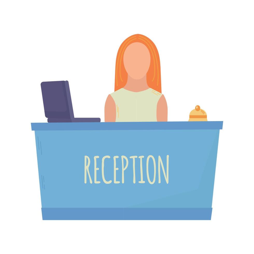 reception skrivbord ikon ClipArt avatar logotyp isolerat illustration vektor